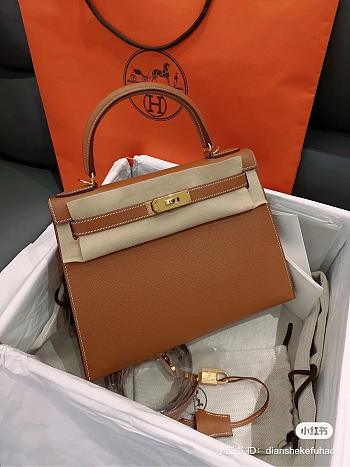 Hermes Kelly 28cm Epsom Brown Leather