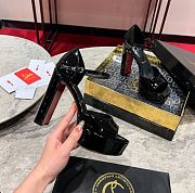 Chrisitian Louboutin Sandaloo - 130 mm Sandals - Patent calf leather - 5