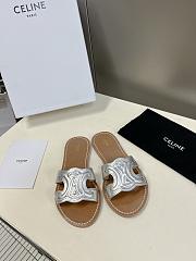 Celine Triomphe Mule In Metalized Gold/Silver  - 2