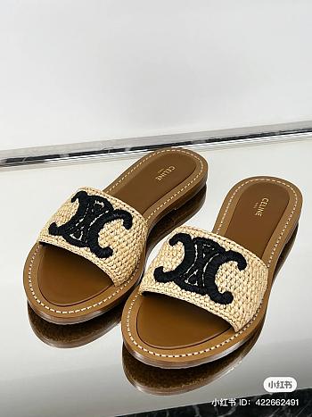Celine Lympia Mule In Raffia