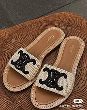 Celine Lympia Mule In Raffia - 5
