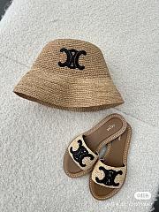 Celine Lympia Mule In Raffia - 6