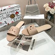 Dolce & Gabbana Calfskin slides with DG Millennials logo in nude - 3