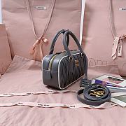 Miu Miu Marble Gray / White Arcadie Matelassé Nappa Leather Bag - 22X10.5X7.5Cm - 2