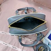 Miu Miu Marble Gray / White Arcadie Matelassé Nappa Leather Bag - 22X10.5X7.5Cm - 6