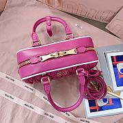 	 Miu Miu Marble Pink / White Arcadie Matelassé Nappa Leather Bag - 22X10.5X7.5Cm - 4