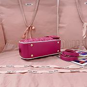 	 Miu Miu Marble Pink / White Arcadie Matelassé Nappa Leather Bag - 22X10.5X7.5Cm - 5