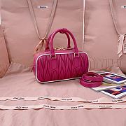 	 Miu Miu Marble Pink / White Arcadie Matelassé Nappa Leather Bag - 22X10.5X7.5Cm - 2
