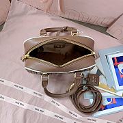 	 Miu Miu Marble Brown / White Arcadie Matelassé Nappa Leather Bag - 22X10.5X7.5Cm - 5