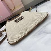 Miu Miu Beige/brandy Ivy Canvas And Leather Bag - 20cmx24cm - 3