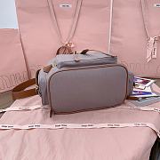 Miu Miu Cornflower purple/brandy Canvas And Leather Backpack - 29.5X25X12.5cm - 5