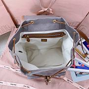 Miu Miu Cornflower purple/brandy Canvas And Leather Backpack - 29.5X25X12.5cm - 2