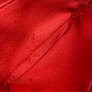 	 Miu Miu Cornflower Red/brandy Canvas And Leather Backpack - 29.5X25X12.5cm - 2