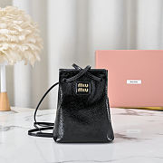 Miu Miu Palisander Naplak Patent Leather Pouch - 17X14X6CM - 3