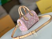 Louis Vuitton Mini Speedy in pink denim - 16x10x7.5CM - 5