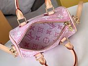 Louis Vuitton Mini Speedy in pink denim - 16x10x7.5CM - 4