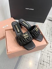 Miu Miu Matelassé Leather Sandals 5.5cm - 1