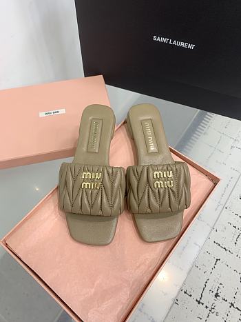 	 Miu Miu Matelassé Leather Sandals