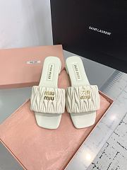 	 Miu Miu Matelassé Leather Sandals - 5