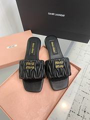	 Miu Miu Matelassé Leather Sandals - 4