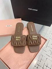 	 Miu Miu Matelassé Leather Sandals - 3