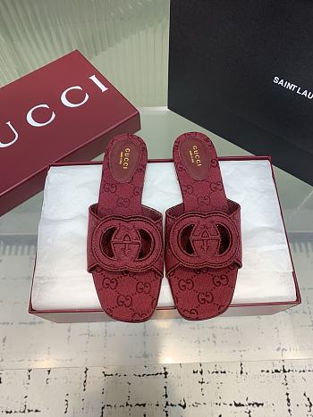 Gucci Interlocking G slide sandal in 3 colors