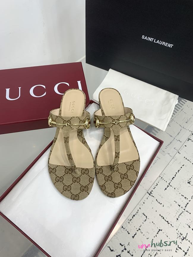 Gucci GG Thong Flat Slides - 1