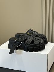 Prada Monolith Crochet Cage Sandals 03 - 2