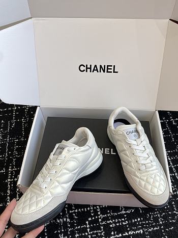 Chanel Shiny calfskin, calfskin & suede calfskin, white Sneakers