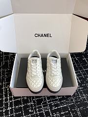 Chanel Shiny calfskin, calfskin & suede calfskin, white Sneakers - 4
