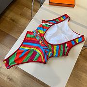 Pucci Iride open-back swimsuit in multicoloured - 4