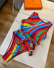 Pucci Iride open-back swimsuit in multicoloured - 3