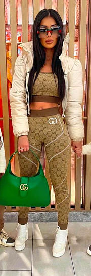 Gucci Brown GG Jacquard Yoga Set in Jersey - 2