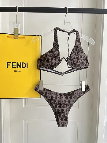 Fendi FF Motif Brown Bikini