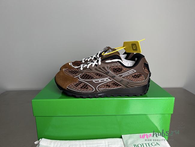 	 Bottega Veneta Men's Orbit Sneaker in Brown - 1