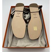 Hermes Oran Brown Slides - 3