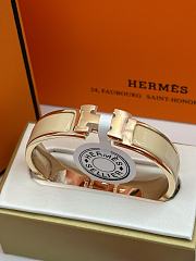 Hermes Clic H bracelet Creme 1.2cm - 6