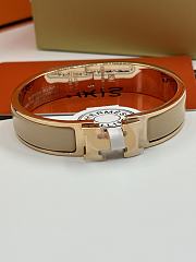 Hermes Clic H bracelet Creme 1.2cm - 5