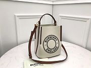 Burberry Small Logo Graphic Cotton Canvas Peggy Bucket Bag  - 21 x 16.5 x 25cm - 3