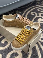 Golden Goose True-Star in tobacco-colored suede with white star and platinum heel tab - 6