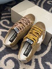 Golden Goose True-Star in tobacco-colored suede with white star and platinum heel tab - 5