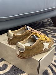 Golden Goose True-Star in tobacco-colored suede with white star and platinum heel tab - 3