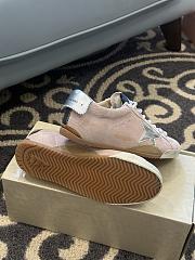 Golden Goose True-Star in pink suede with white star and platinum heel tab - 2