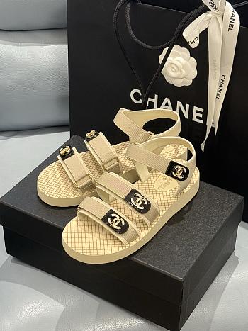 Chanel Sandals in beige/black