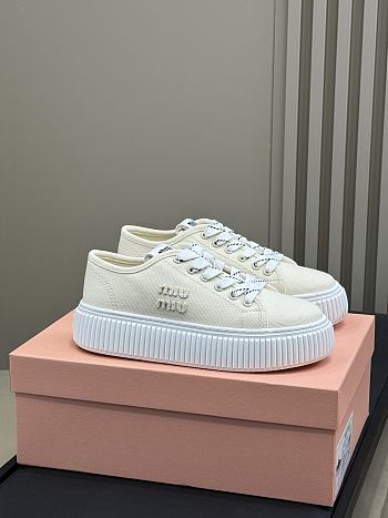 Miu Miu Colonial Denim Sneakers With Logo