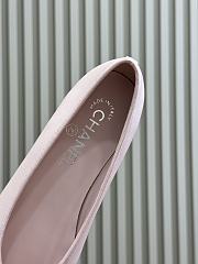 CHANEL Lambskin CC Cap Toe Ballerina Flats 37 Pink Light Pink - 6