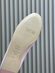 CHANEL Lambskin CC Cap Toe Ballerina Flats 37 Pink Light Pink - 5