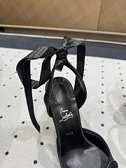 Christian Louboutin Cassia Lace Up 100mm Strappy Pumps Crepe Satin - 6