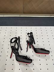 Christian Louboutin Cassia Lace Up 100mm Strappy Pumps Crepe Satin - 4