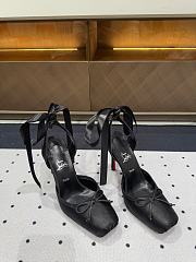 Christian Louboutin Cassia Lace Up 100mm Strappy Pumps Crepe Satin - 3